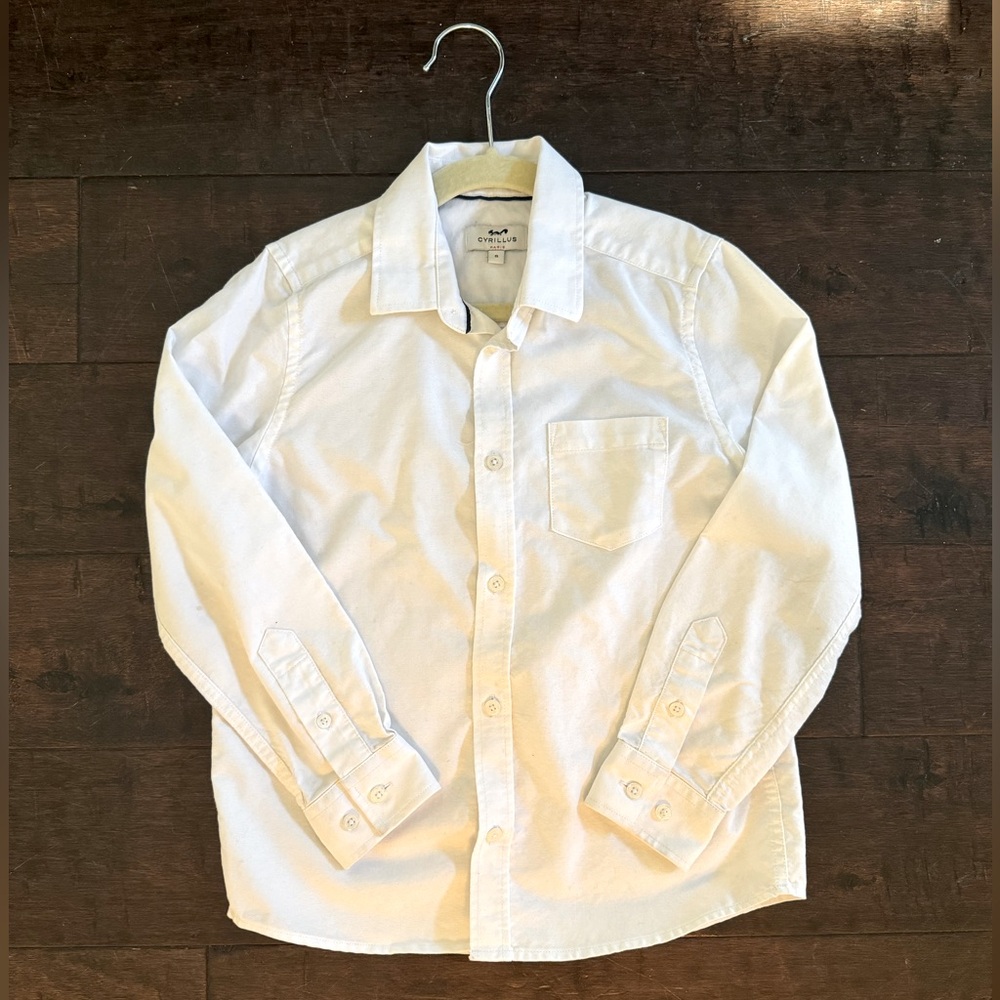 Cyrillus Boys white dress shirt size 8